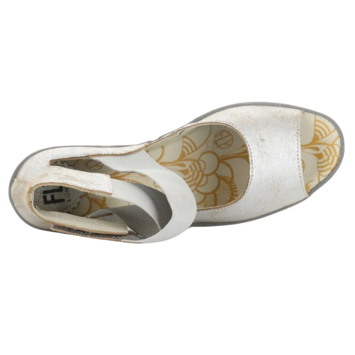 Fly London Damen Yefi Pearl Cool Metallik Leder