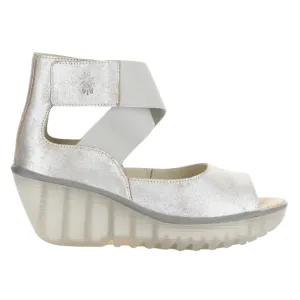 Fly London Damen Yefi Pearl Cool Metallik Leder
