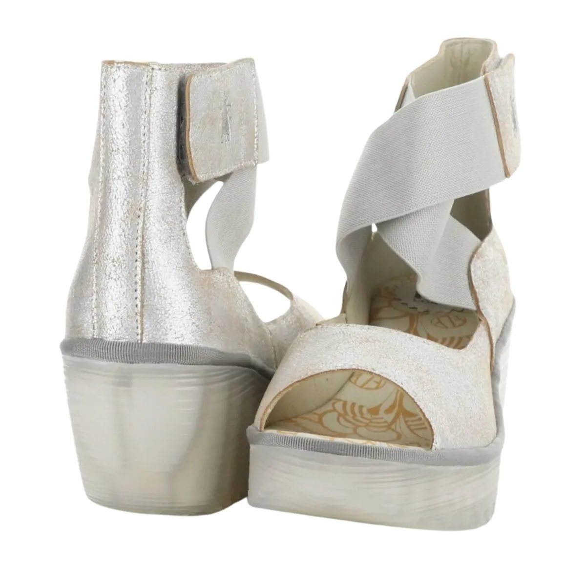 Fly London Damen Yefi Pearl Cool Metallik Leder