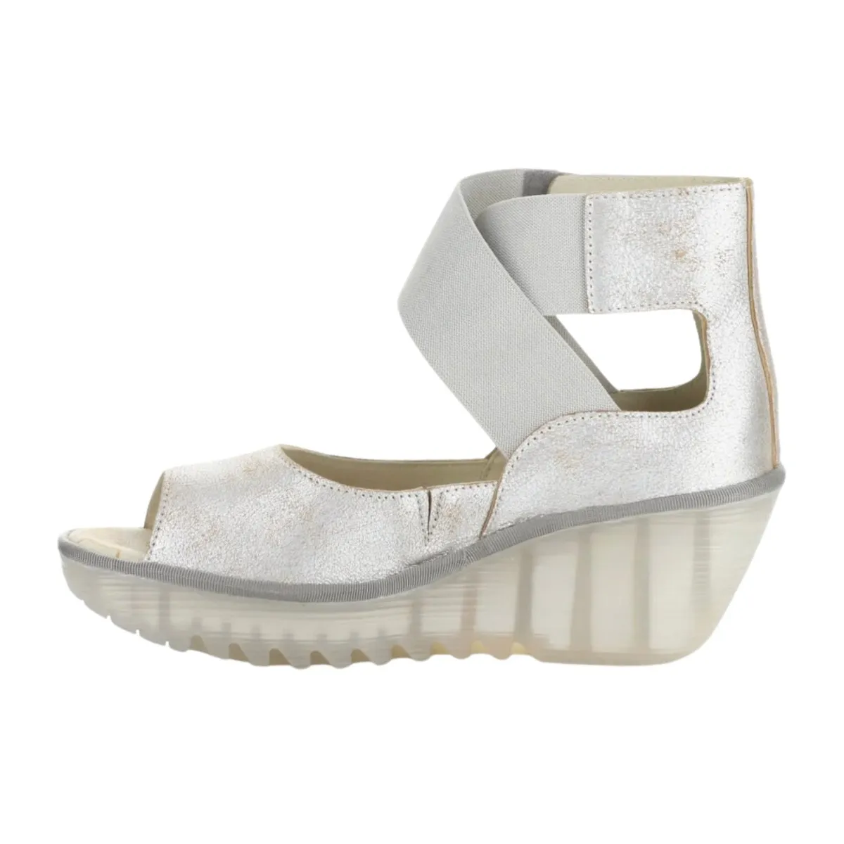 Fly London Damen Yefi Pearl Cool Metallik Leder