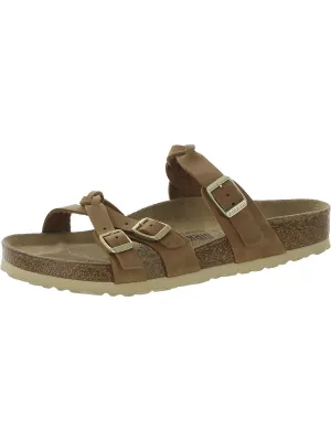 Franca Geflochtene Damen Leder Schlupfsandalen