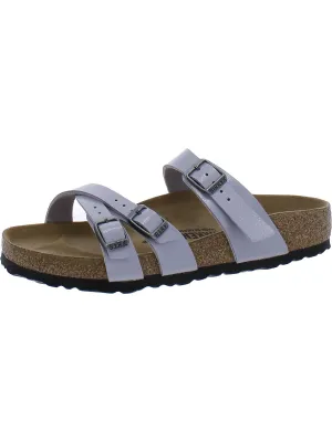 Franca Damen Leder-Fußbett-Slides Sandalen