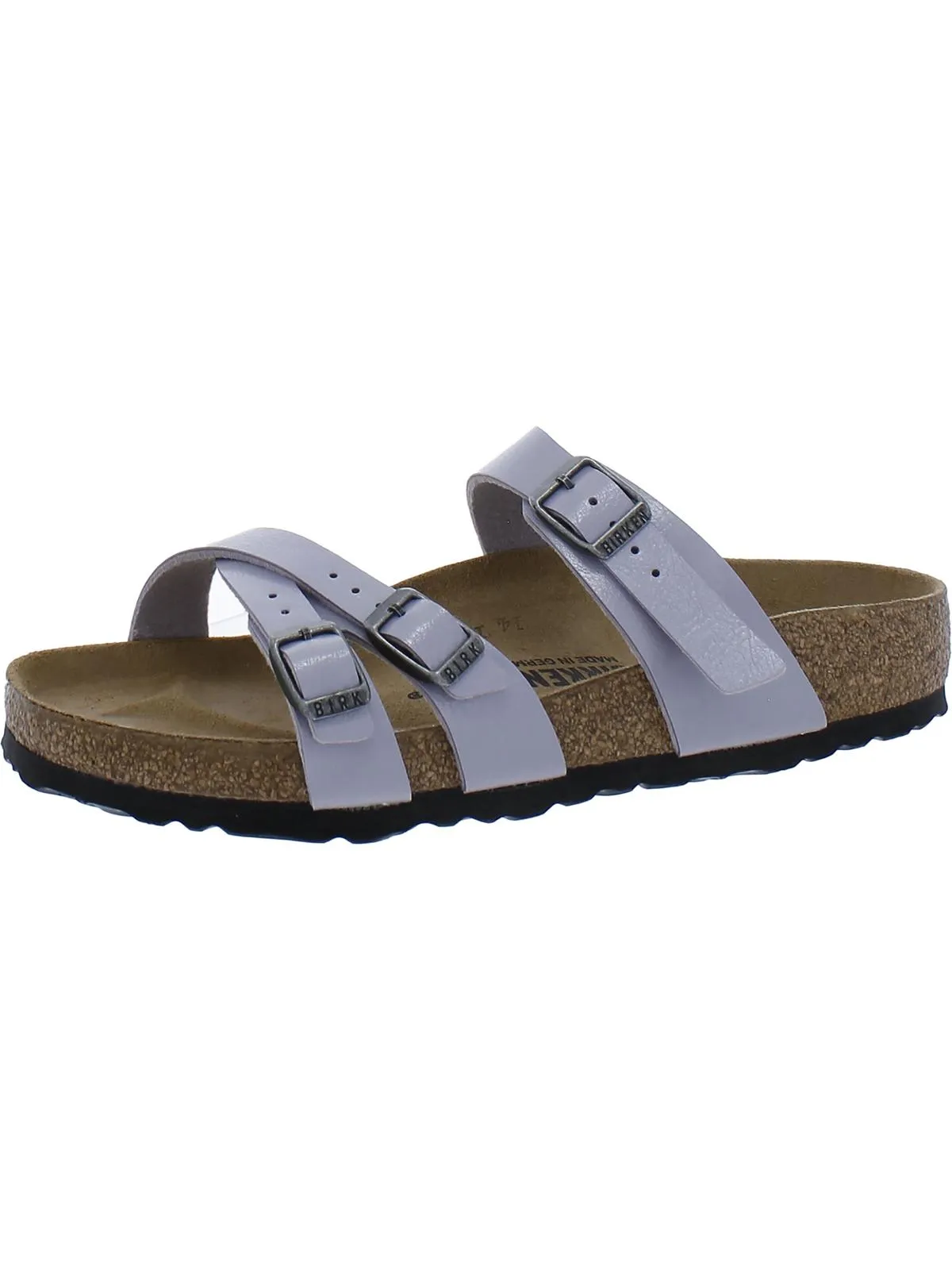 Franca Damen Leder-Fußbett-Slides Sandalen