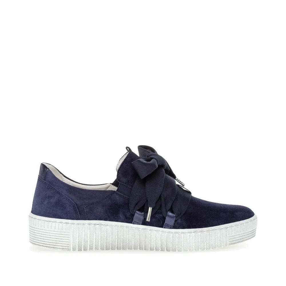 Gabor Damen-Sneaker mit Schleife in Marineblau