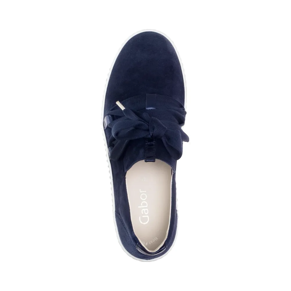 Gabor Damen-Sneaker mit Schleife in Marineblau