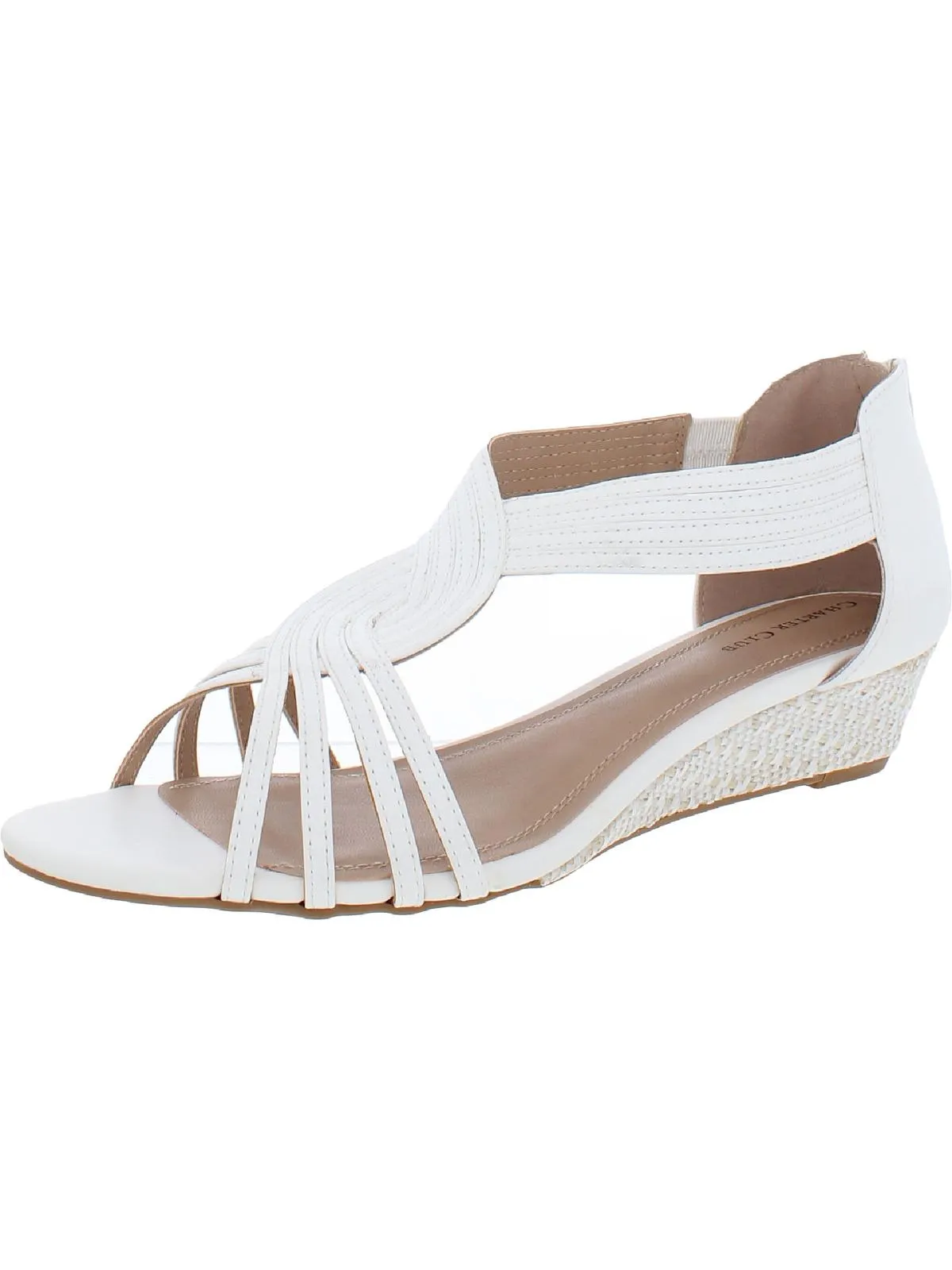 GINIFUR2 Damen elegante Keilabsatz-Sandalen mit Reißverschluss ecco Schuhe