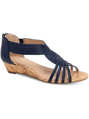 GINIFUR2 Damen elegante Keilabsatz-Sandalen mit Reißverschluss ecco Schuhe