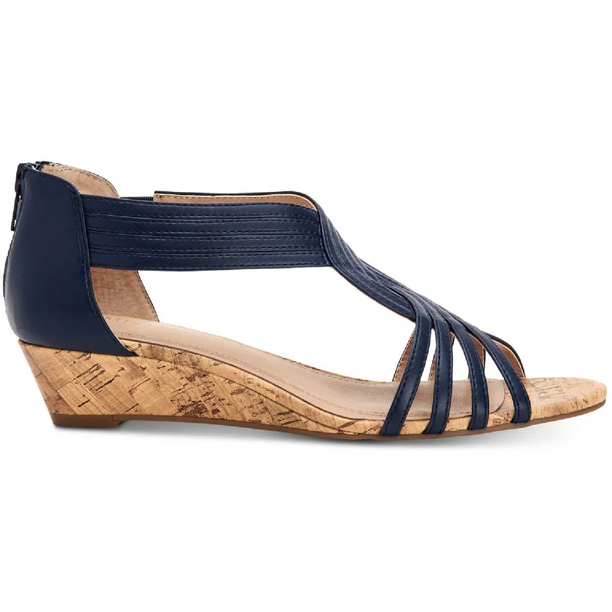 GINIFUR2 Damen elegante Keilabsatz-Sandalen mit Reißverschluss ecco Schuhe
