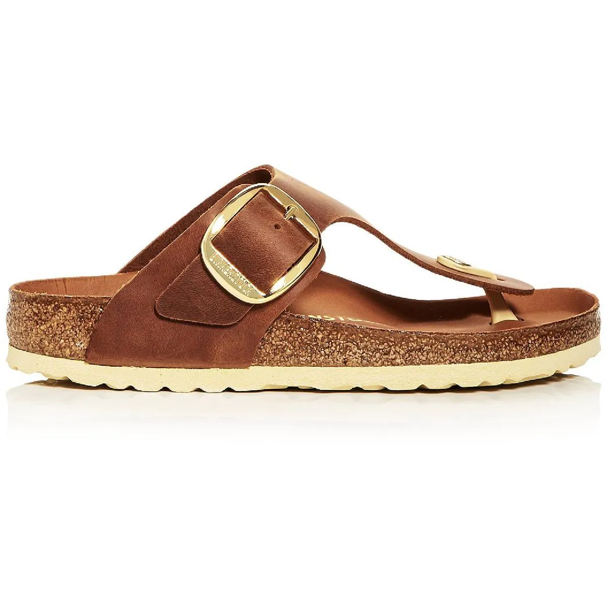 Gizeh Big Buckle Damen Leder Schlupf Riemchensandalen