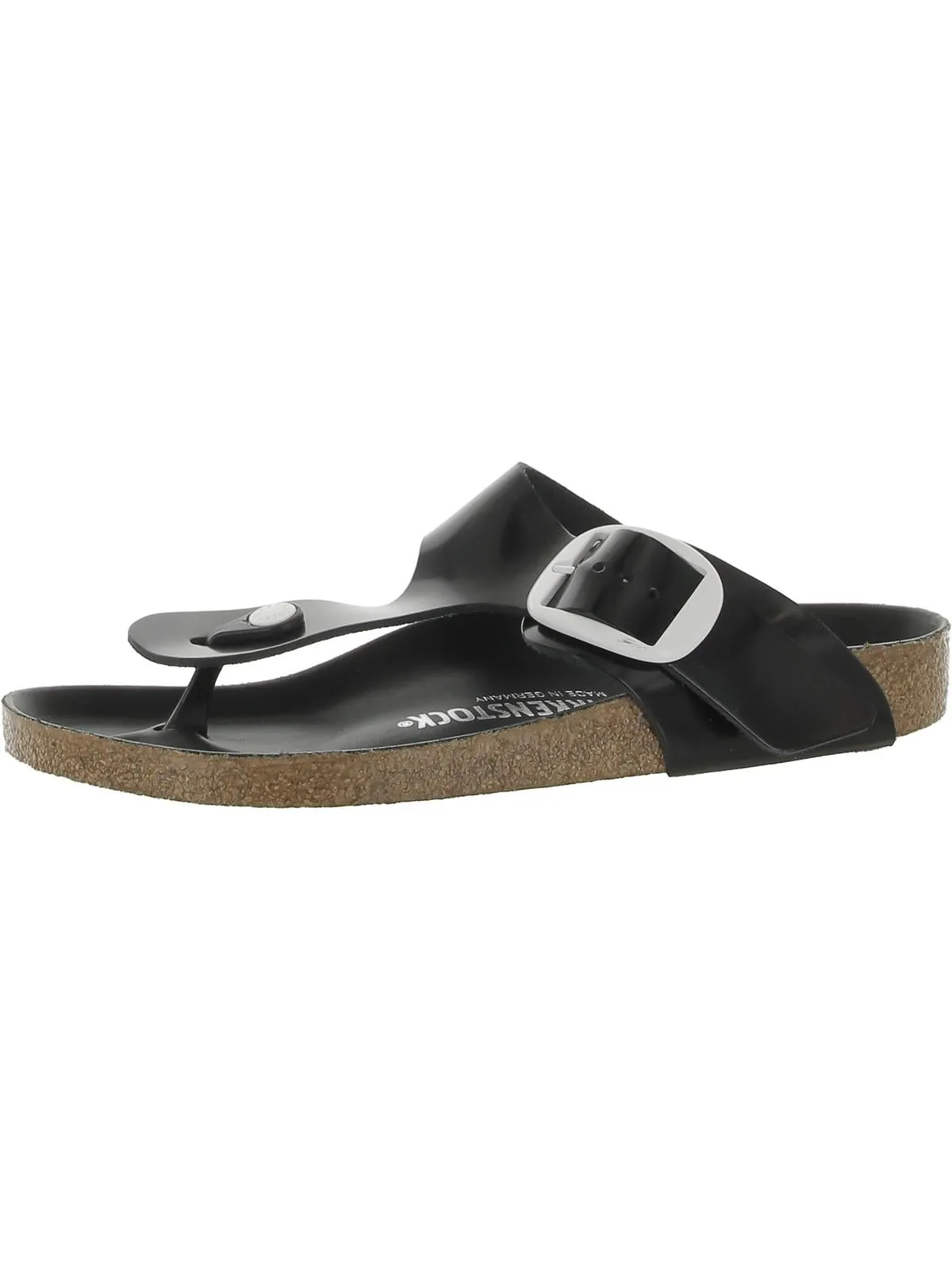 Gizeh Damen Riemchensandalen mit großer Schnalle aus Leder
