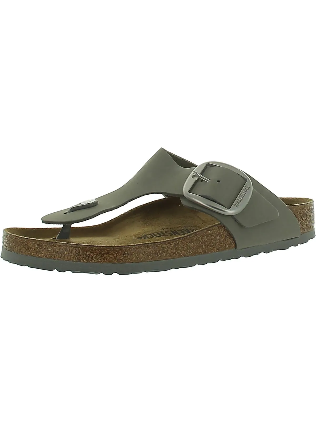 Gizeh Damen Riemchensandalen mit großer Schnalle aus Leder