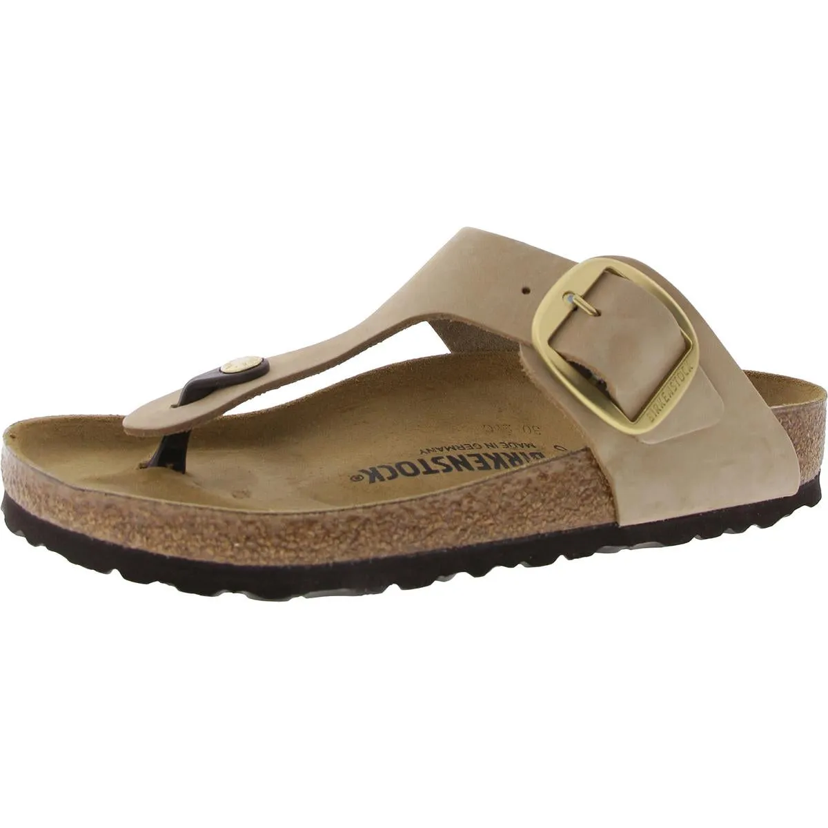 Gizeh Damen Riemchensandalen mit großer Schnalle aus Leder