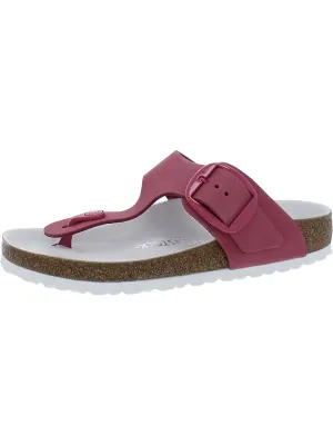 Gizeh Big Buckle Damen Nubuck Slide T-Riemen Sandalen