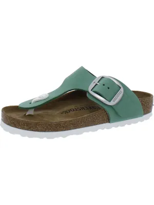 Gizeh Big Buckle Damen Nubuck Slide T-Riemen Sandalen