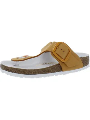 Gizeh Big Buckle Damen Nubuck Slide T-Strap Sandalen