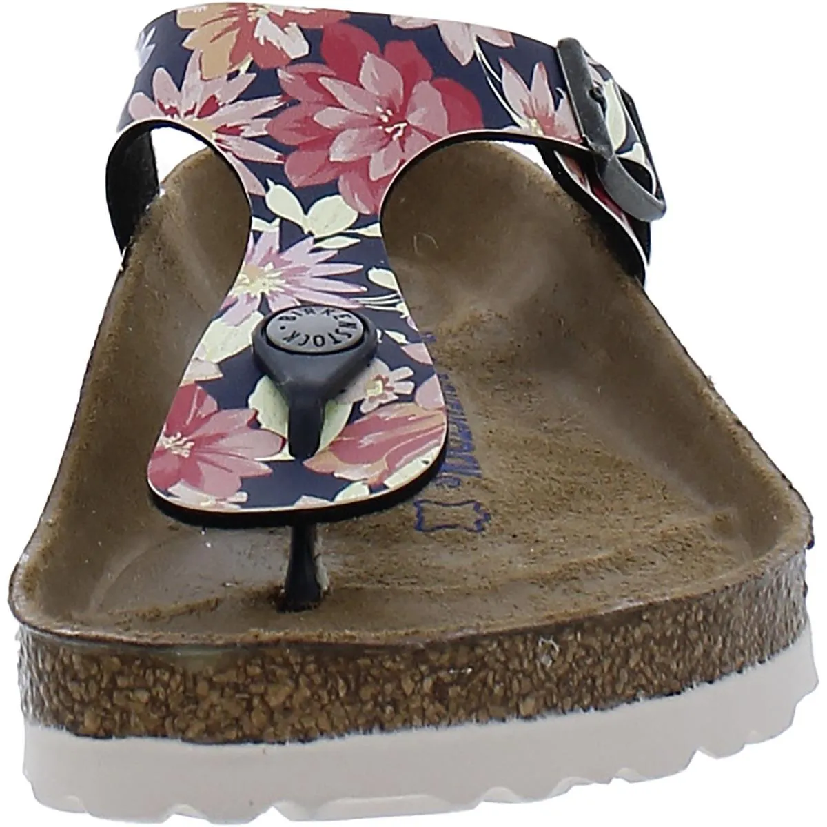 Gizeh BS Damen Kunstleder Blumenmuster Schlupfsandalen