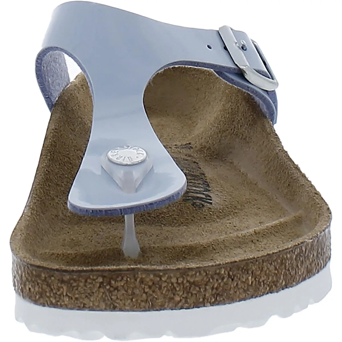 Gizeh BS Damen Lack-Slide-Sandalen mit T-Band