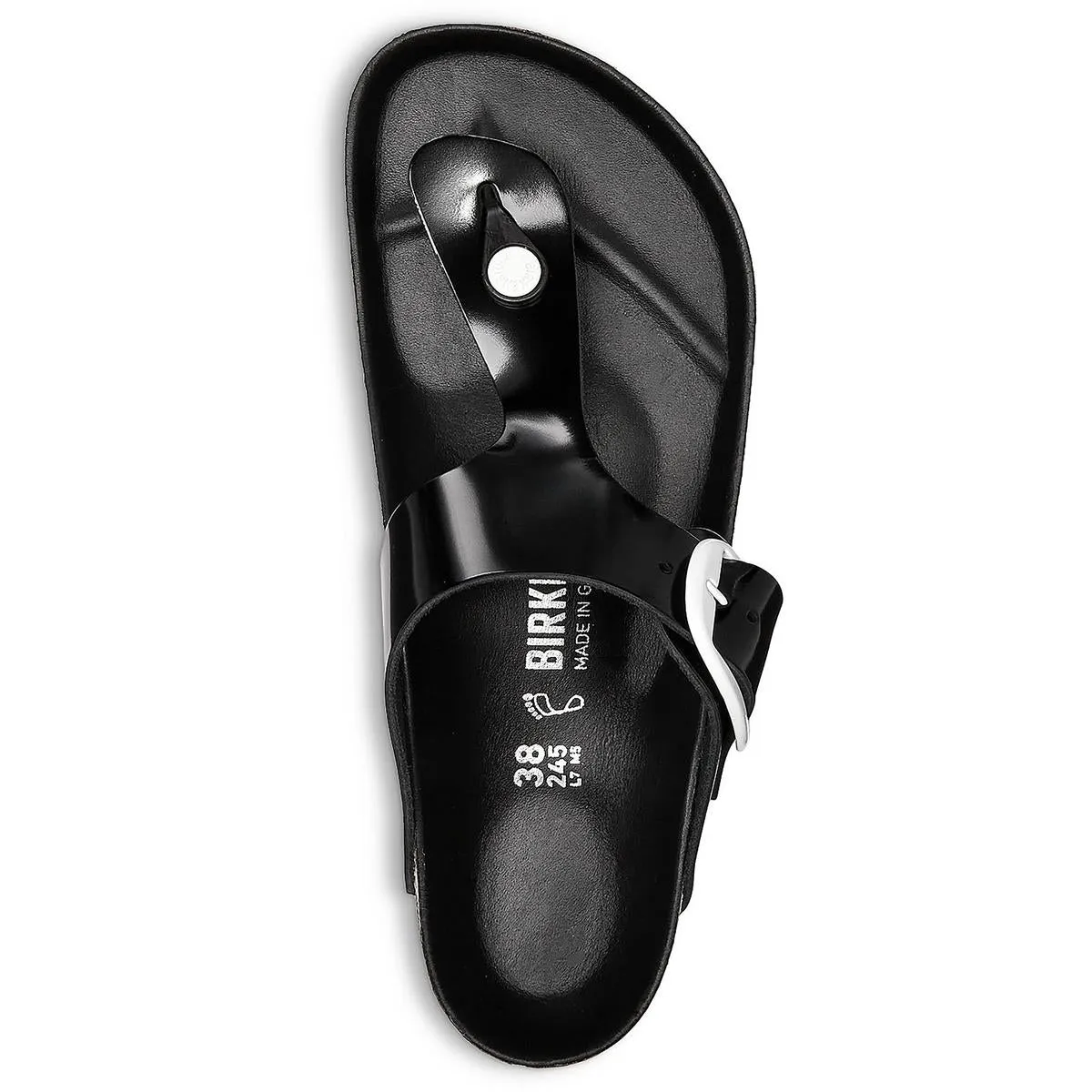 Gizeh Damen Lackleder Schlupf Riemchensandalen
