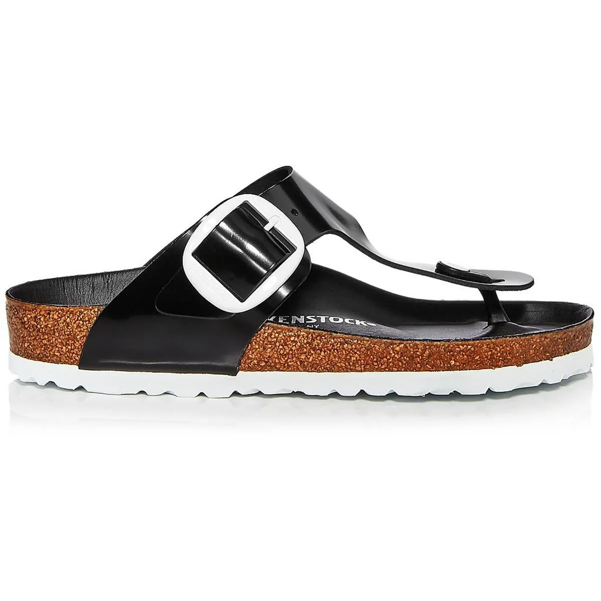 Gizeh Damen Lackleder Schlupf Riemchensandalen
