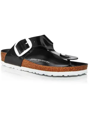 Gizeh Damen Lackleder Schlupf Riemchensandalen