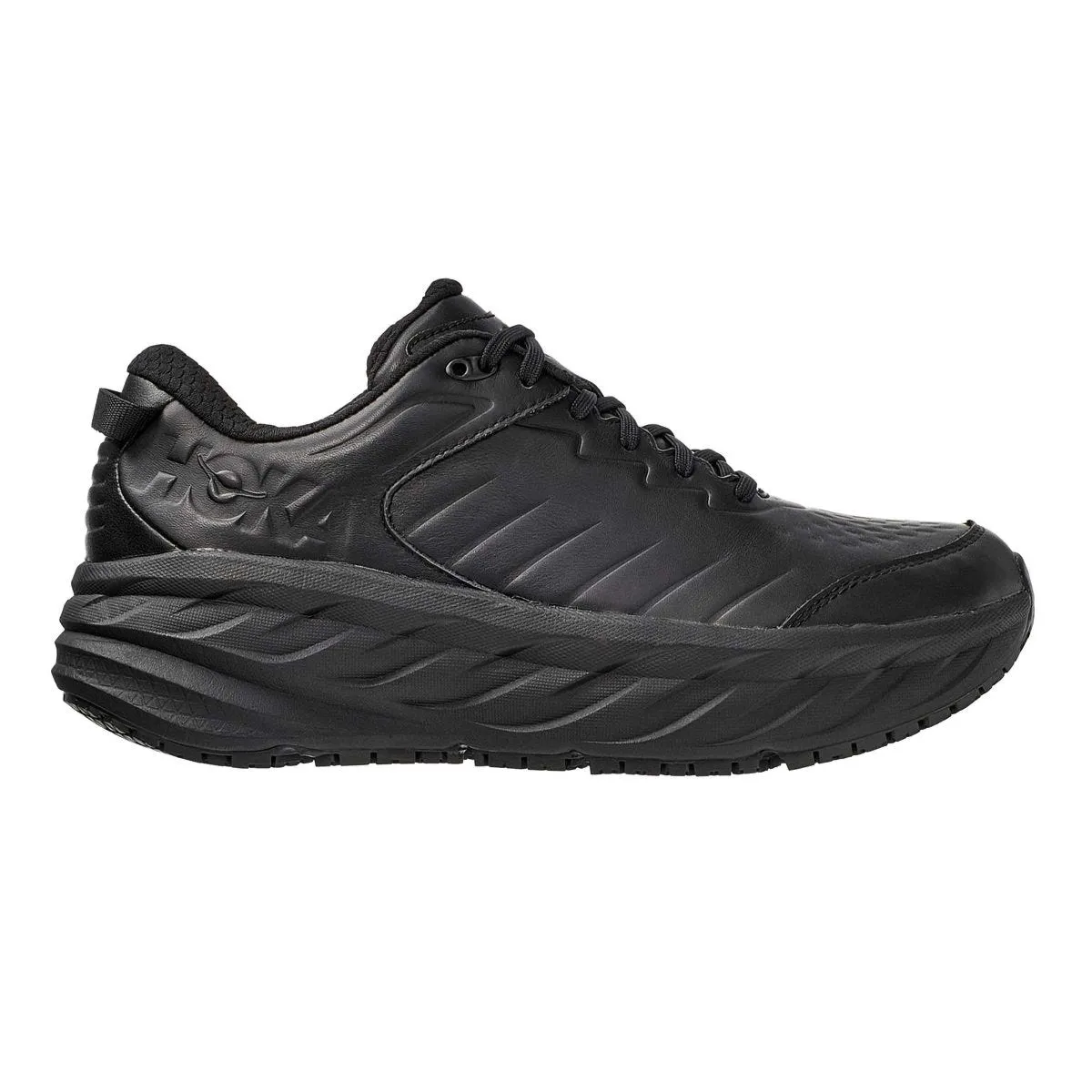 Hoka One One Damen Bondi SR Leder in Schwarz
