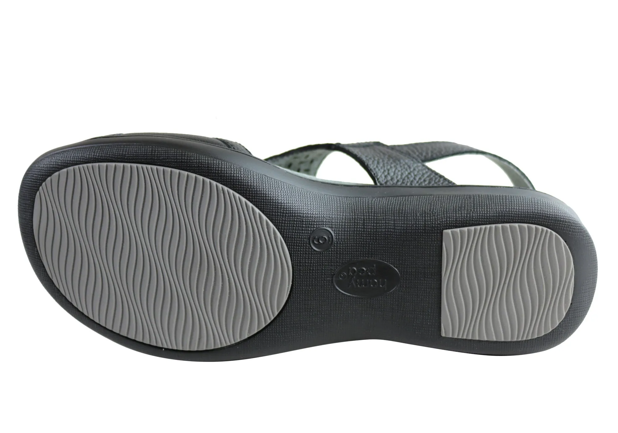 Homyped Devika Damen Bequeme Unterstützende Leder Weite Passform Sandalen Homyped Schuhe