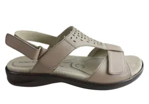 Homyped Devika Damen Bequeme Unterstützende Leder Weite Passform Sandalen Homyped Schuhe