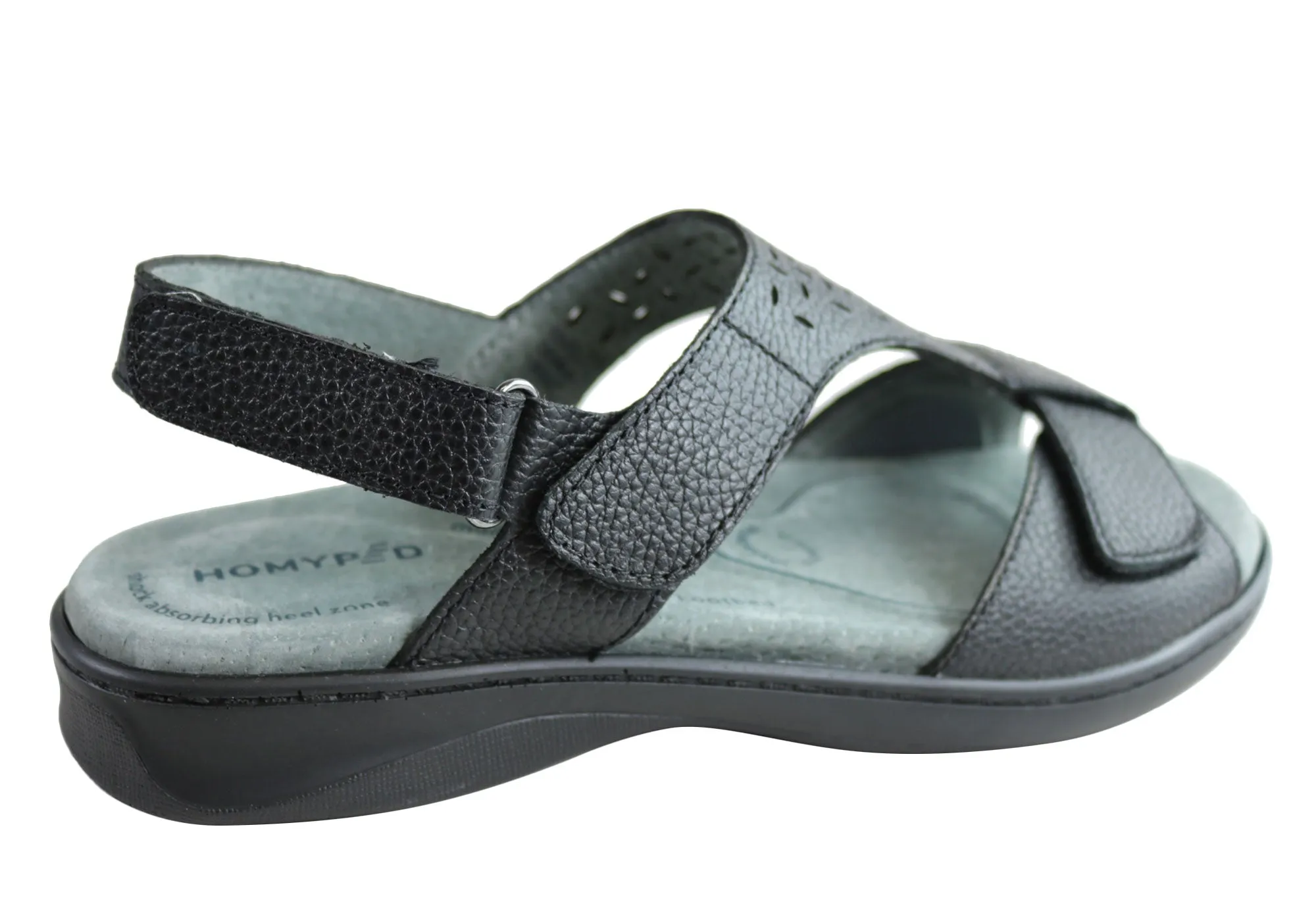 Homyped Devika Damen Bequeme Unterstützende Leder Weite Passform Sandalen Homyped Schuhe