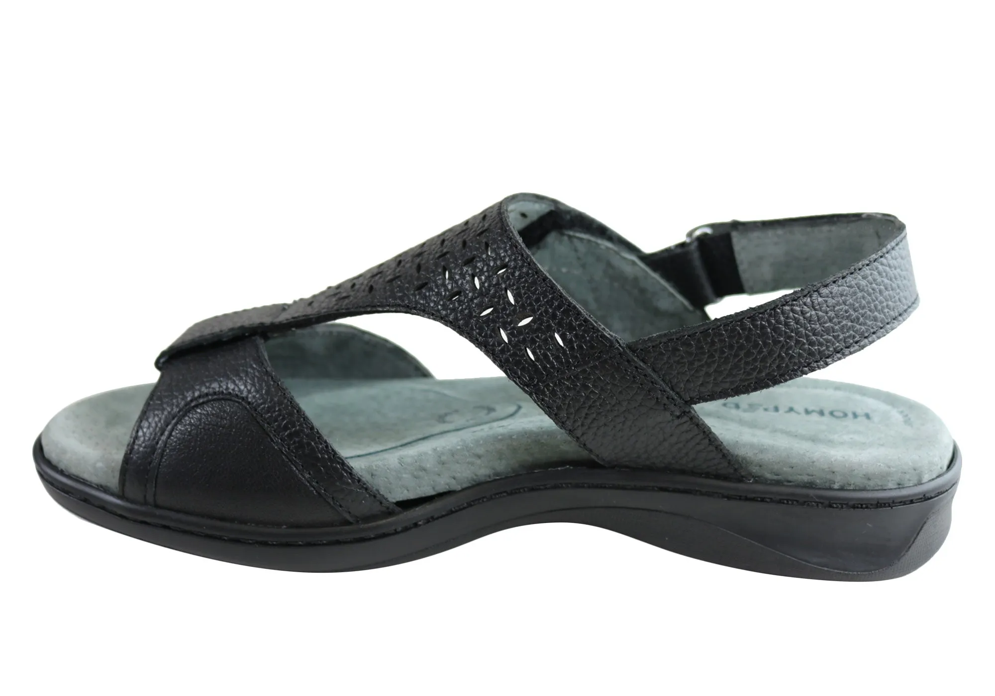 Homyped Devika Damen Bequeme Unterstützende Leder Weite Passform Sandalen Homyped Schuhe