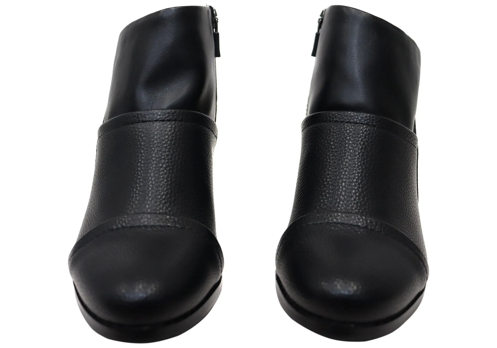 Homyped Kaiserin Blockabsatz Damen Weite Passform Knöchelstiefel Homyped Schuhe