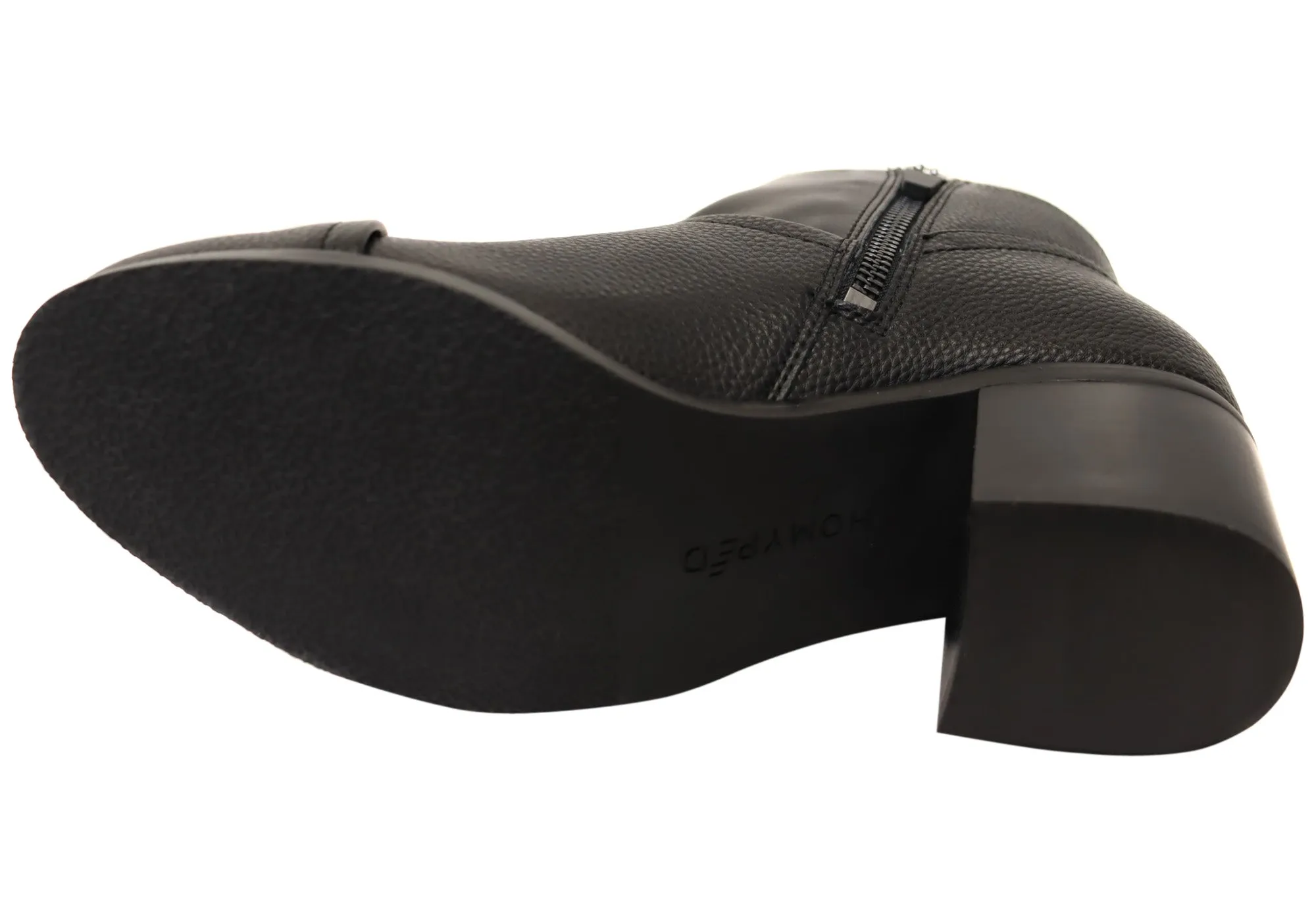 Homyped Kaiserin Blockabsatz Damen Weite Passform Knöchelstiefel Homyped Schuhe