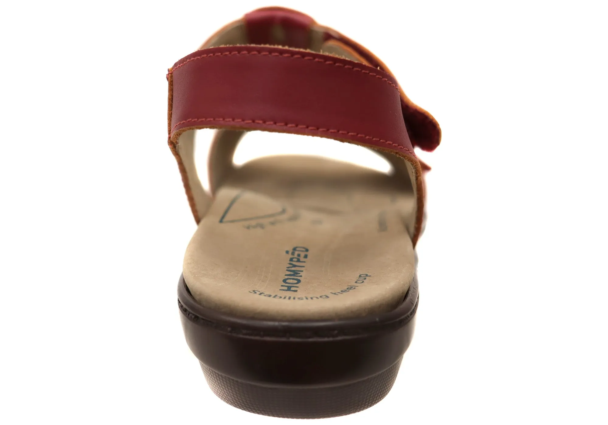 Homyped Damen Analise T-Bar Bequeme Ledersandalen Homyped Schuhe