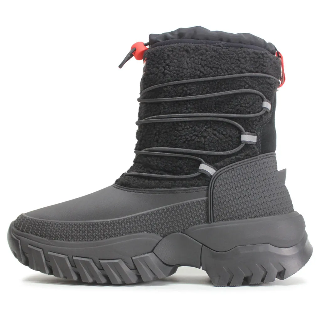 Hunter Wanderer Kurze Gummistiefel für Damen mit Sherpa-Futter
