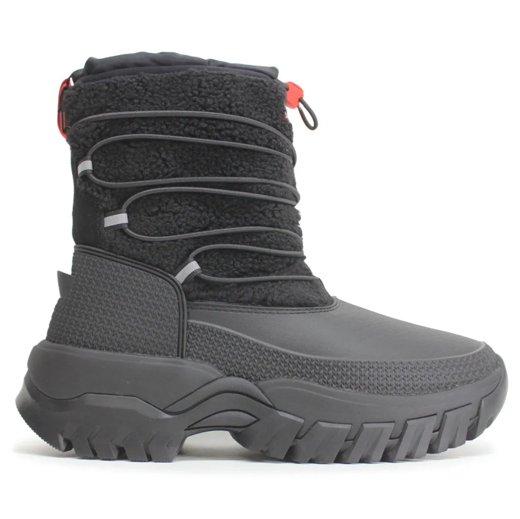 Hunter Wanderer Kurze Gummistiefel für Damen mit Sherpa-Futter