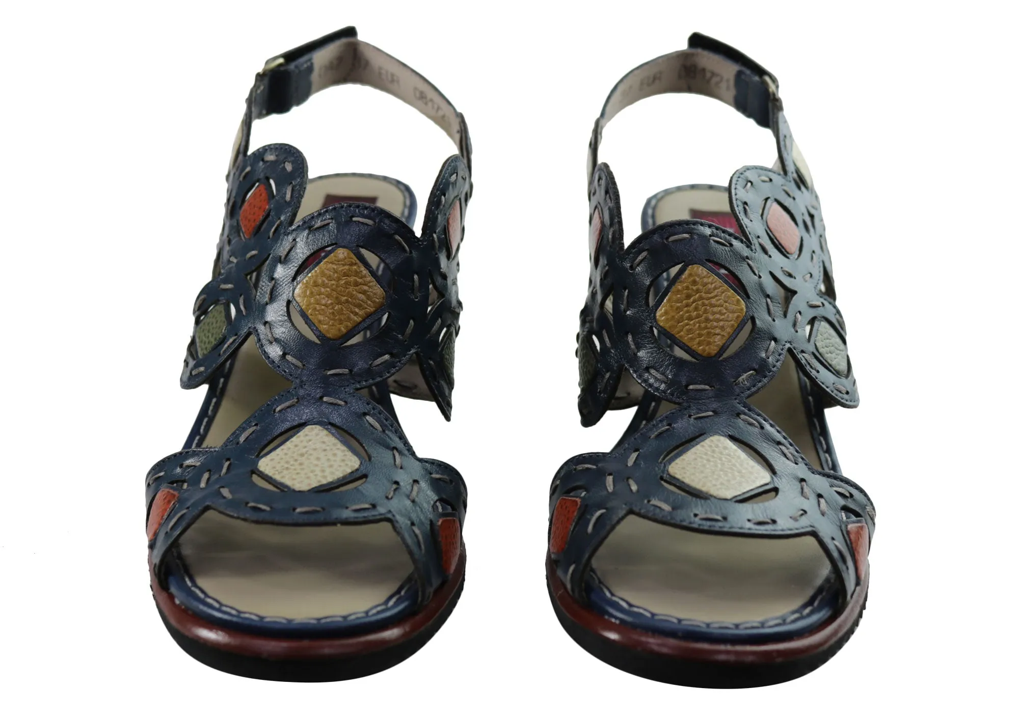 J Gean Sonya Damen Bequeme Keilabsatz-Sandalen aus Leder, Hergestellt in Brasilien J Gean Schuhe