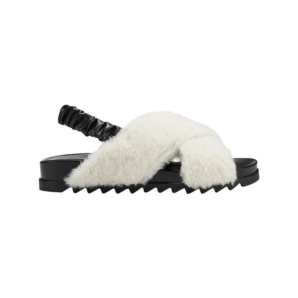 Javin Damen Kunstpelz Flache Slingback Sandalen Ecco Schuhe