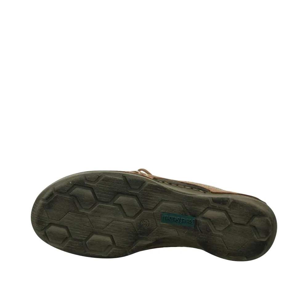 Josef Seibel Damen Fergey Wildleder-Leder-Schnürschuh in Kastanienbraun