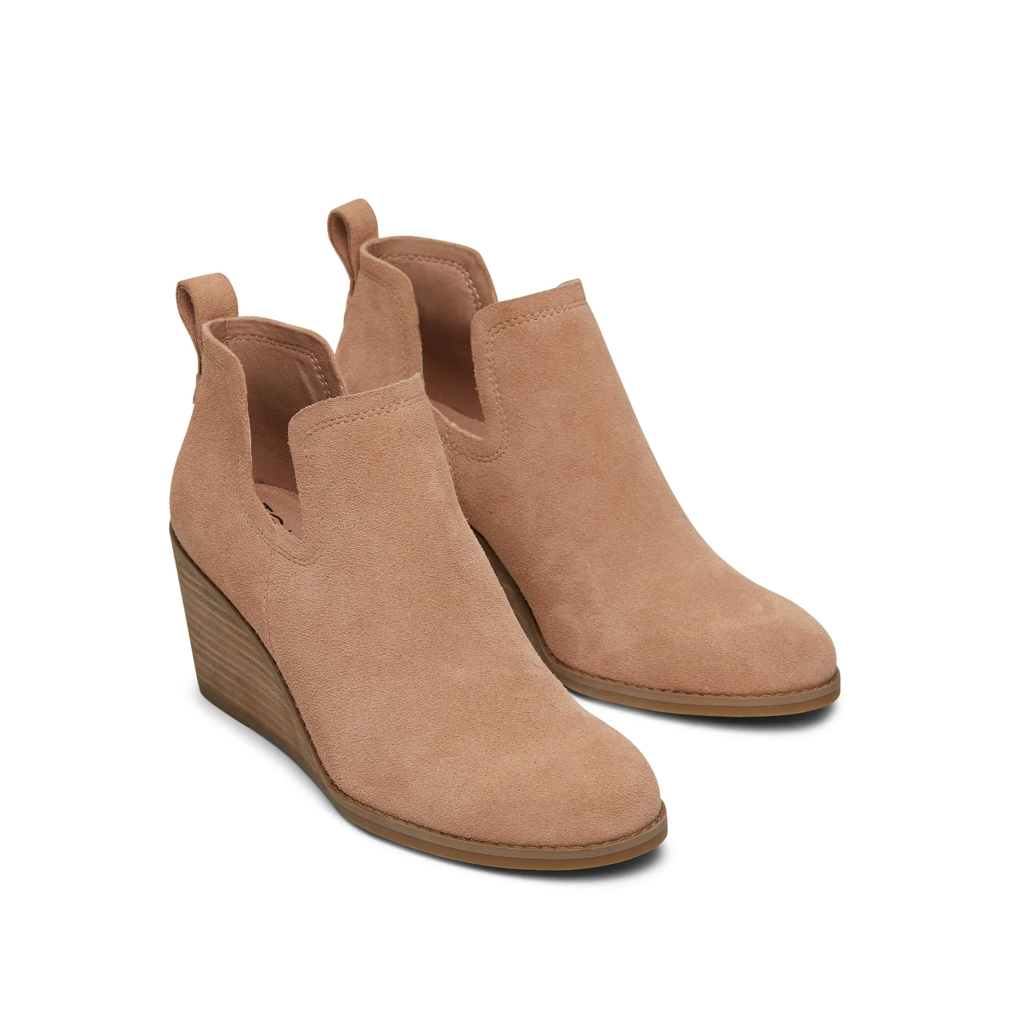 Kallie Brown Wildleder Keilabsatz Stiefel