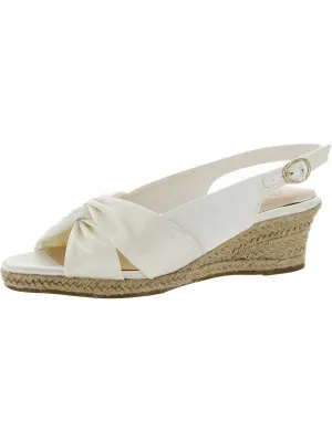 Kimora Damen Seiden Sandaletten mit offener Spitze und Keilabsatz Ecco Schuhe