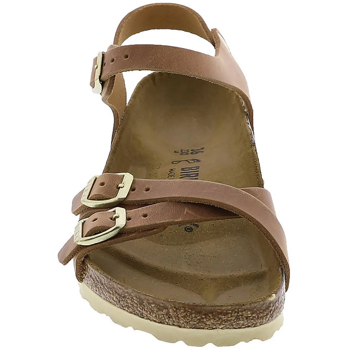 Kumba Damen-Leder-Criss-Cross-Slingback-Sandalen