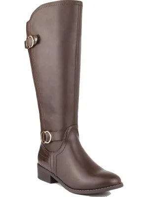 Leandraa Damen Kunstleder Stiefel Kniehohe Stiefel Ecco Schuhe