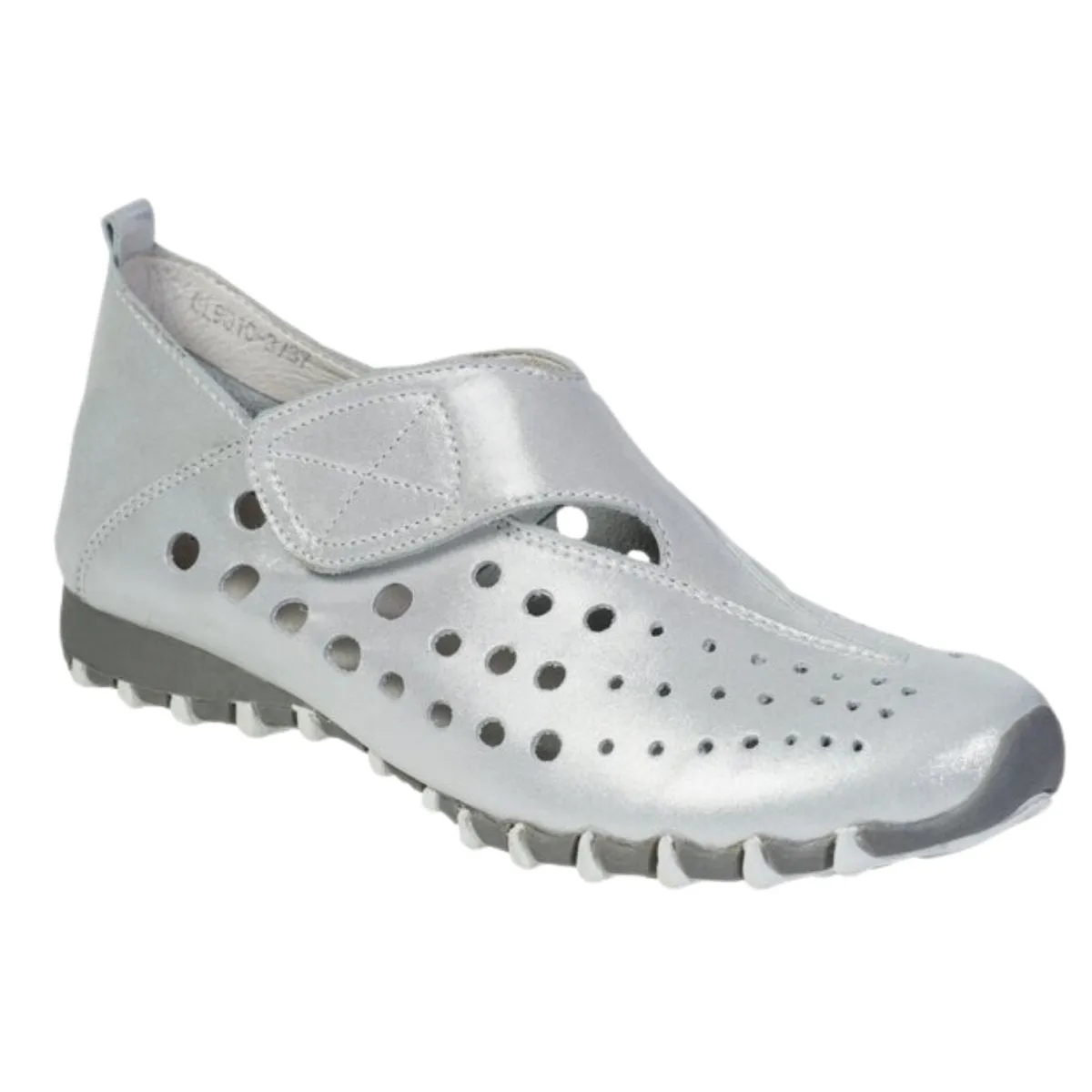 LITFOFF Damen LF9010-3 Silber Leder