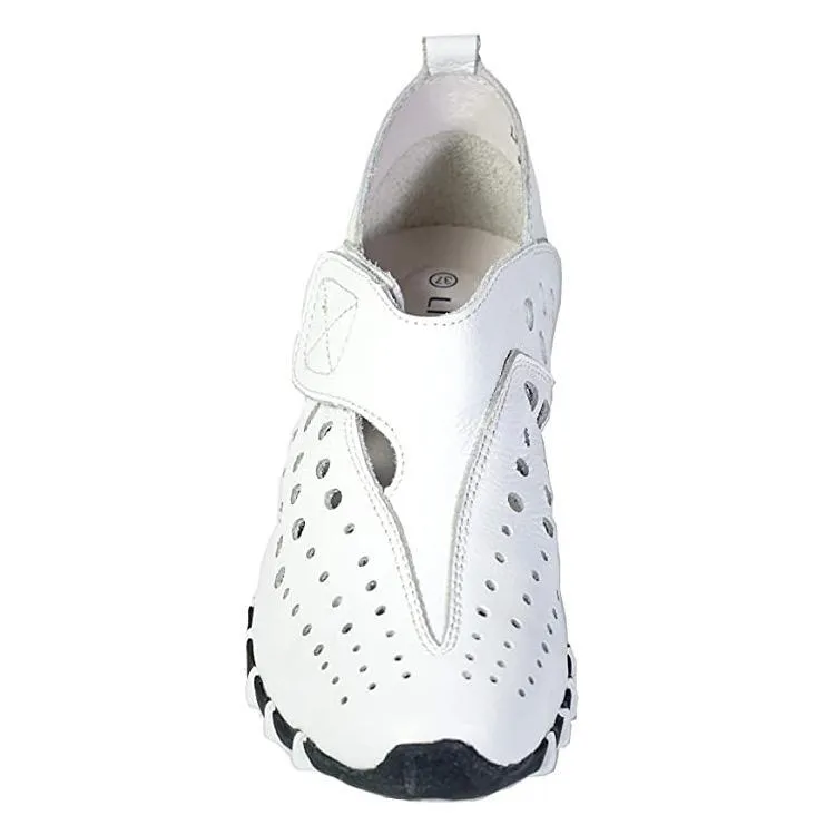Litfoot Damen LF9010-3 Weißes Leder