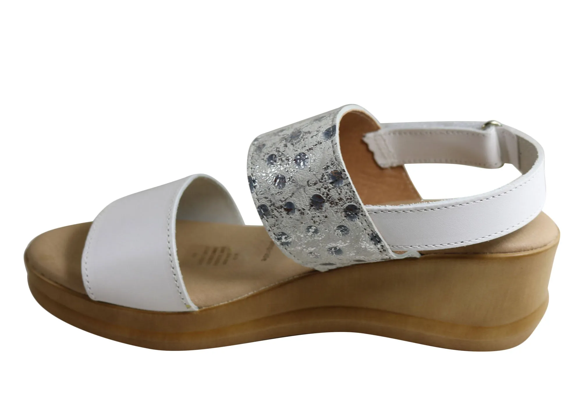 Lola Canales Ava Damen Komfort Keilabsatz Sandalen Aus Leder Hergestellt In Spanien Lola Canales Schuhe