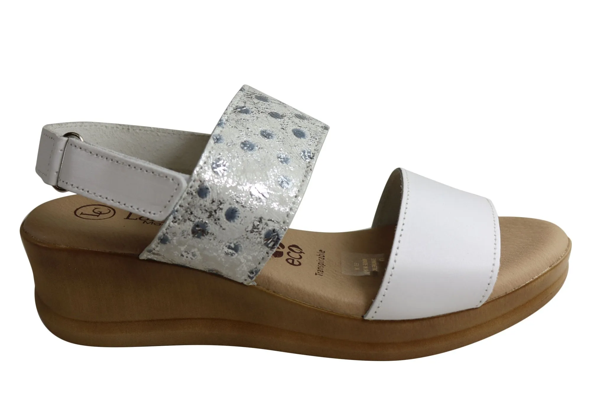 Lola Canales Ava Damen Komfort Keilabsatz Sandalen Aus Leder Hergestellt In Spanien Lola Canales Schuhe