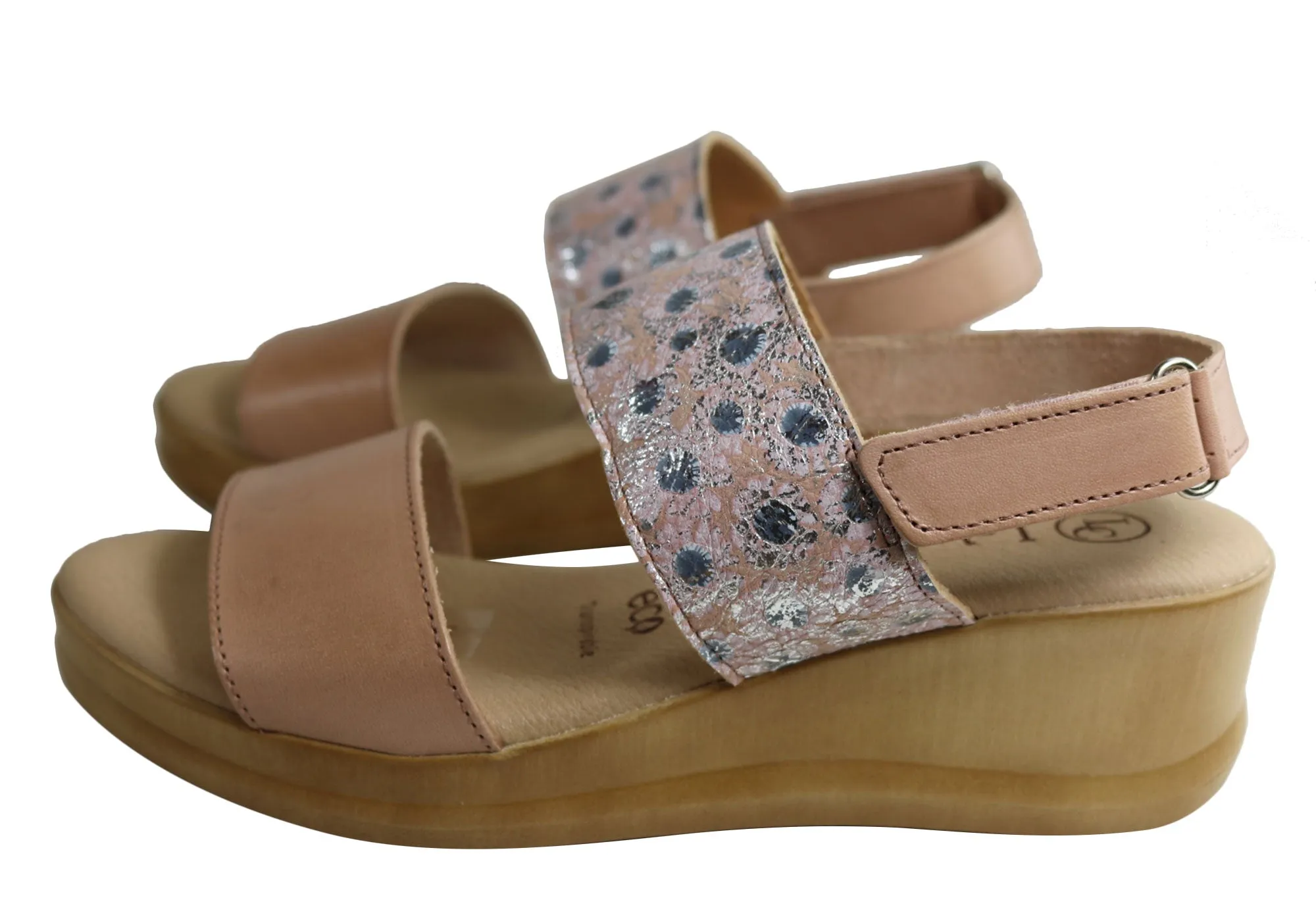 Lola Canales Ava Damen Komfort Keilabsatz Sandalen Aus Leder Hergestellt In Spanien Lola Canales Schuhe