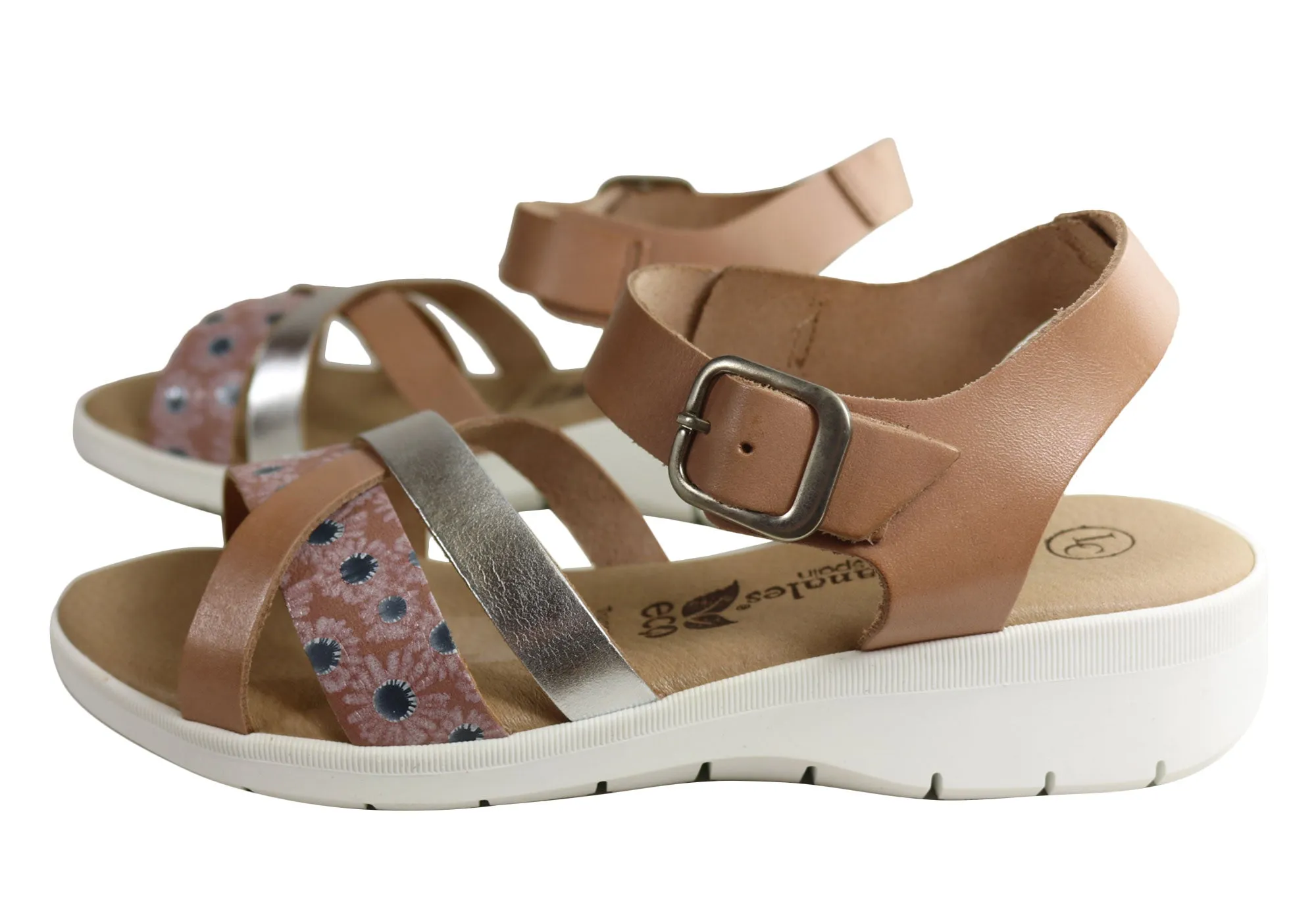 Lola Canales Daisy Damen Bequeme Ledersandalen Hergestellt in Spanien Lola Canales Schuhe