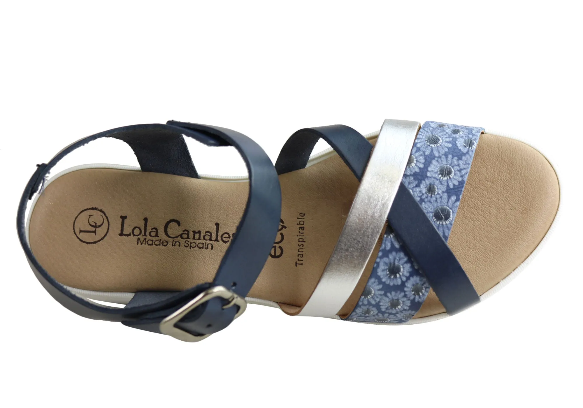 Lola Canales Daisy Damen Bequeme Ledersandalen Hergestellt in Spanien Lola Canales Schuhe