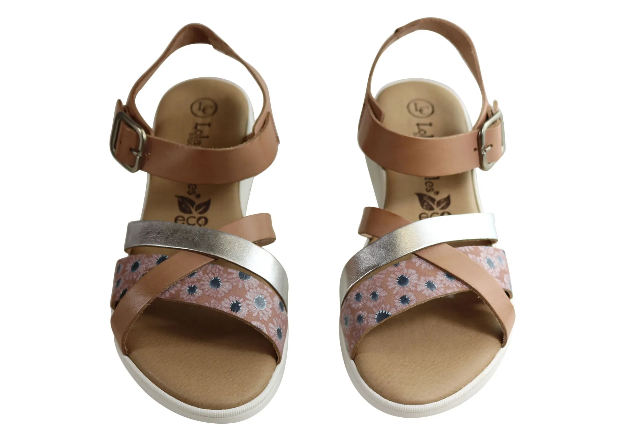 Lola Canales Daisy Damen Bequeme Ledersandalen Hergestellt in Spanien Lola Canales Schuhe