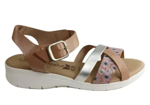 Lola Canales Daisy Damen Bequeme Ledersandalen Hergestellt in Spanien Lola Canales Schuhe
